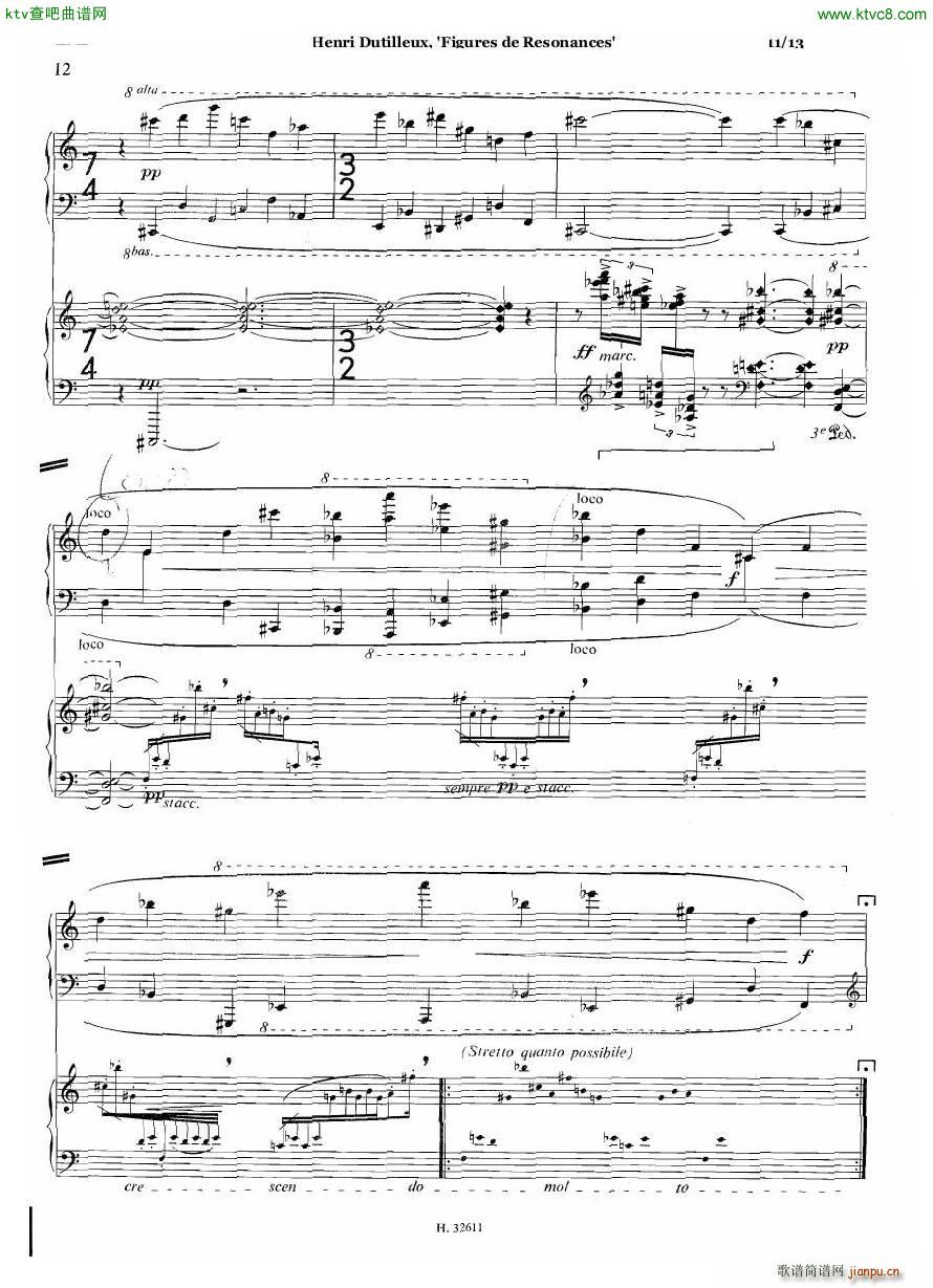 Dutilleux Figures de Rsonances for Two Pianos(V)11