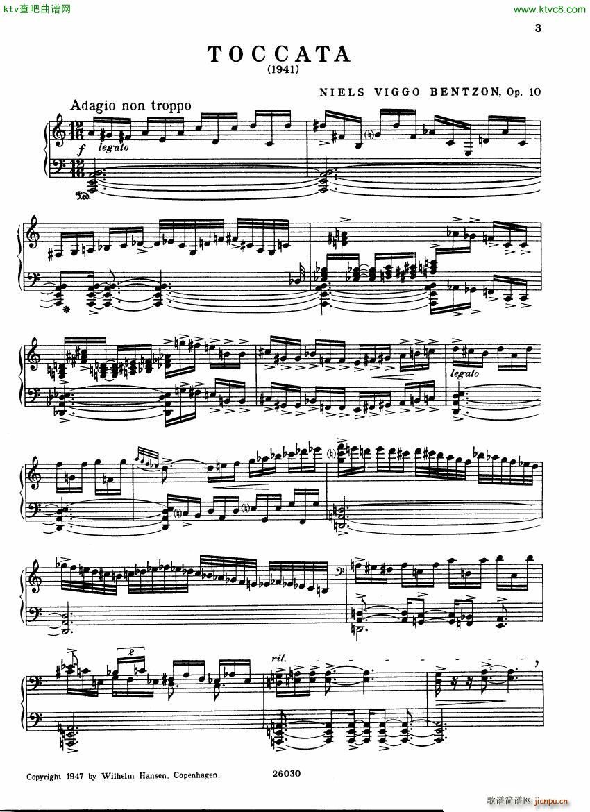 Bentzon op 10 Toccata(V)1