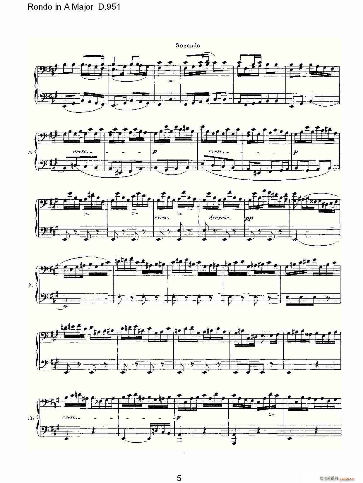 Rondo in A Major D.951(ʮּ)5