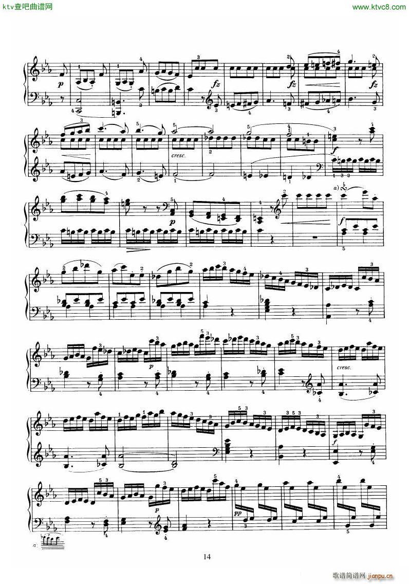 Piano Sonata No 52 in Eb(V)14