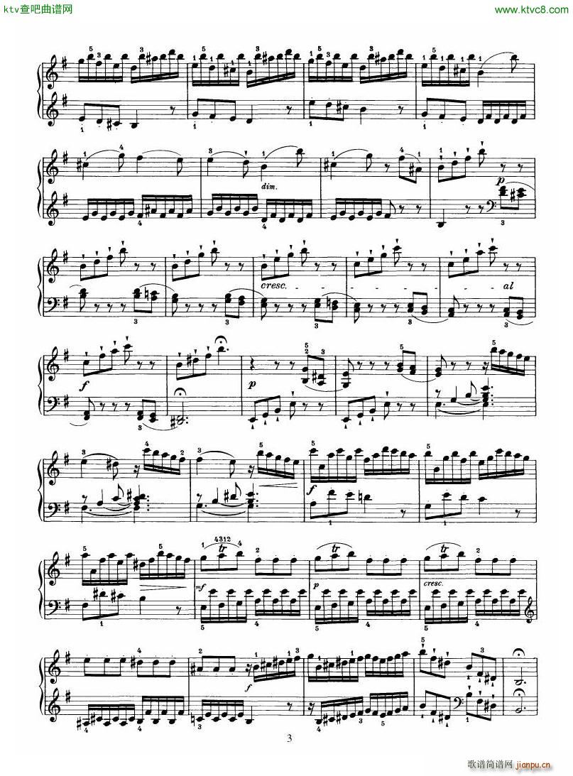 Haydn Piano Sonata No 34 In E(V)3