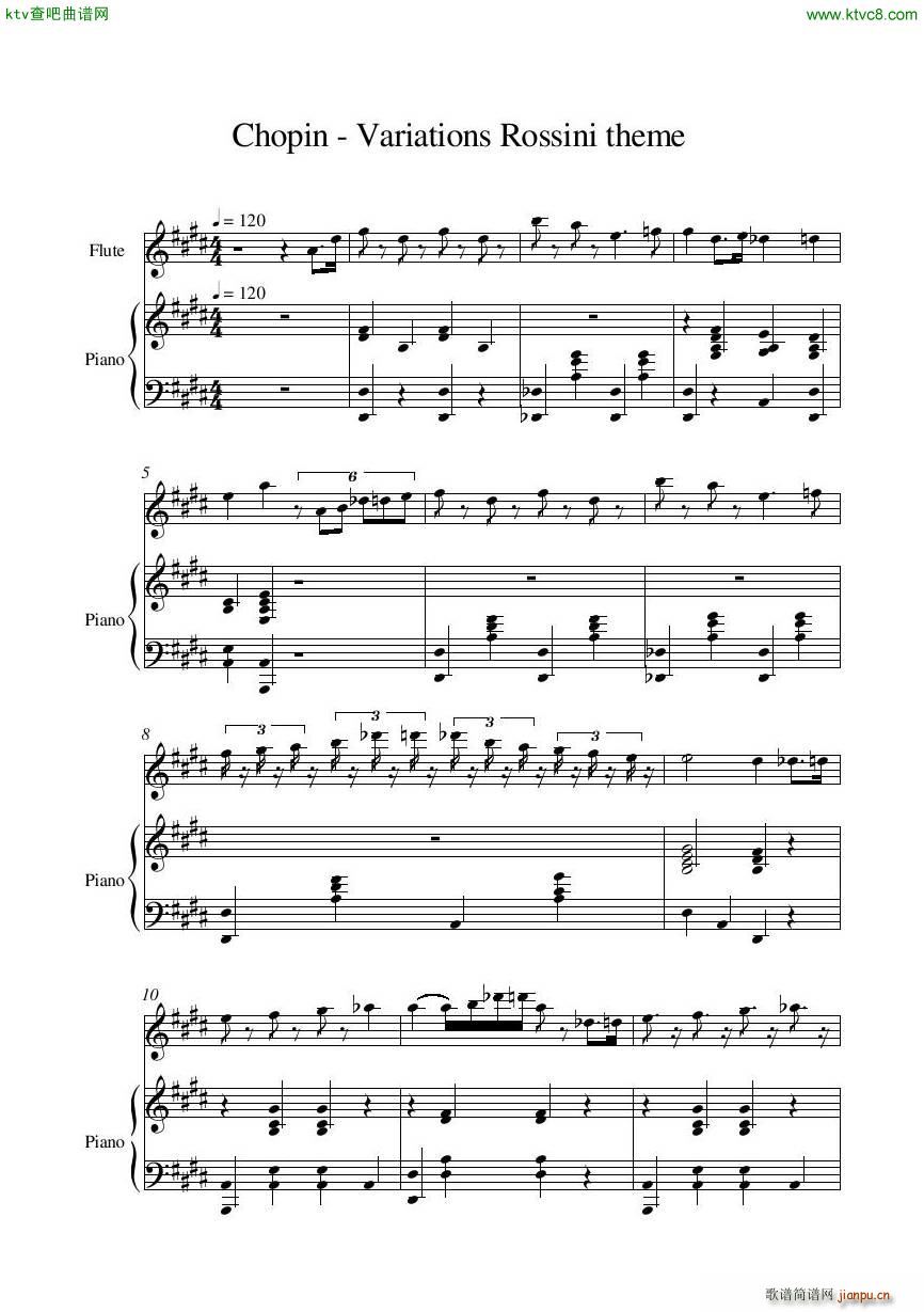 Chopin Variations Rossini flute piano(V)1