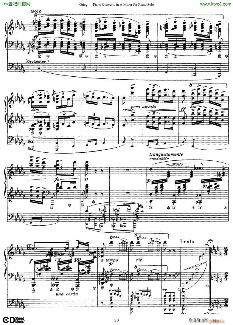 Grieg Piano Concerto solo arr 2 byGrieg(V)20