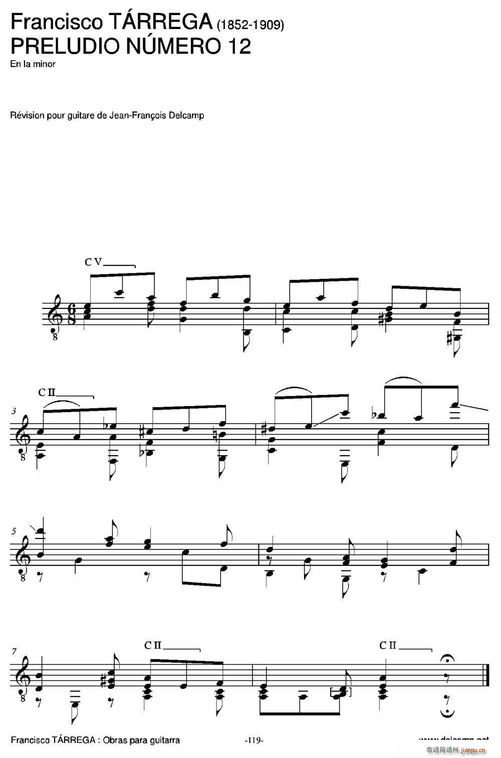 PRELUDIO NUMERO 12 En la minor ŵ伪(V)1