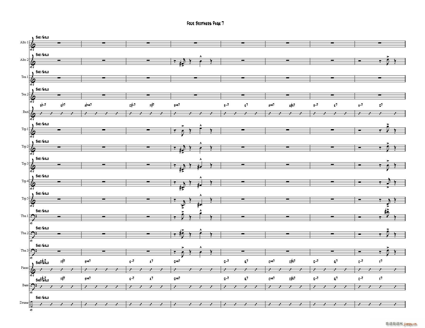 Four Brothers Big Band score(V)7