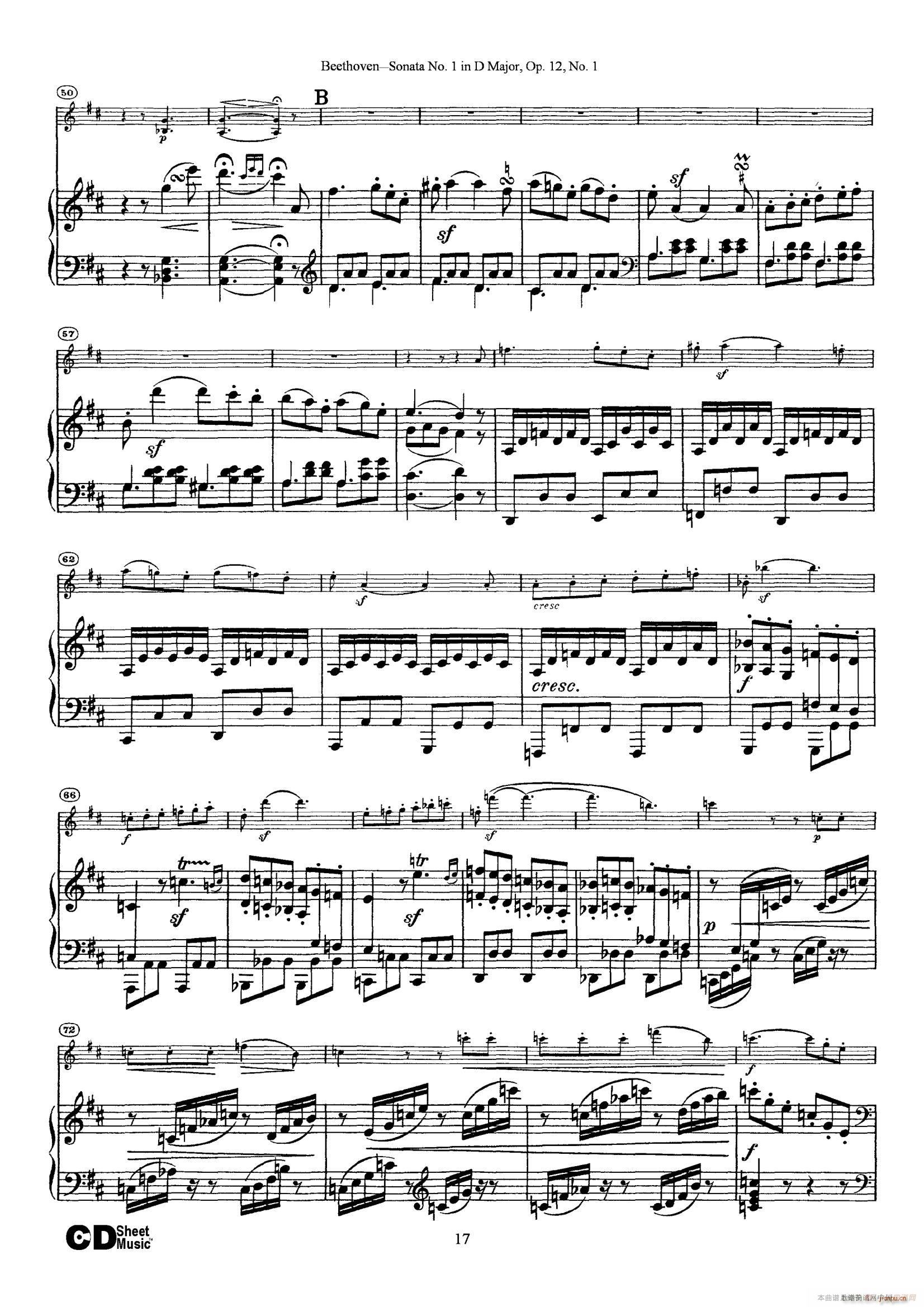 D{(dio)һСQ Sonata No 1 in D Major Op 12 No 1 ٰ(V)17