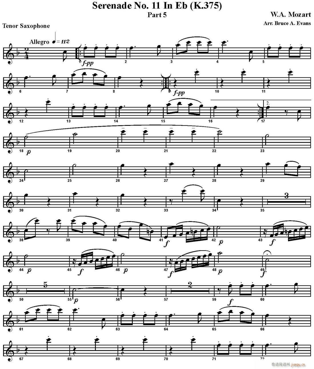 SERENADE No 11 in Eb K 375 Part 5  _˹(V)1