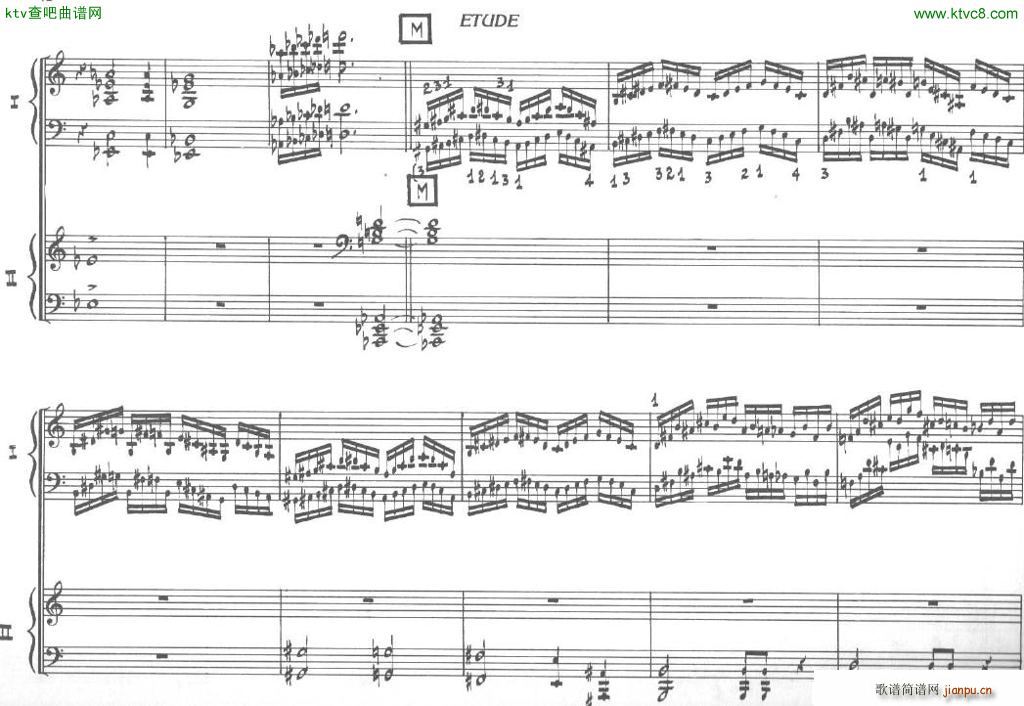 Bolling Sonata for Two Pianist no 2 Part1 1(V)12
