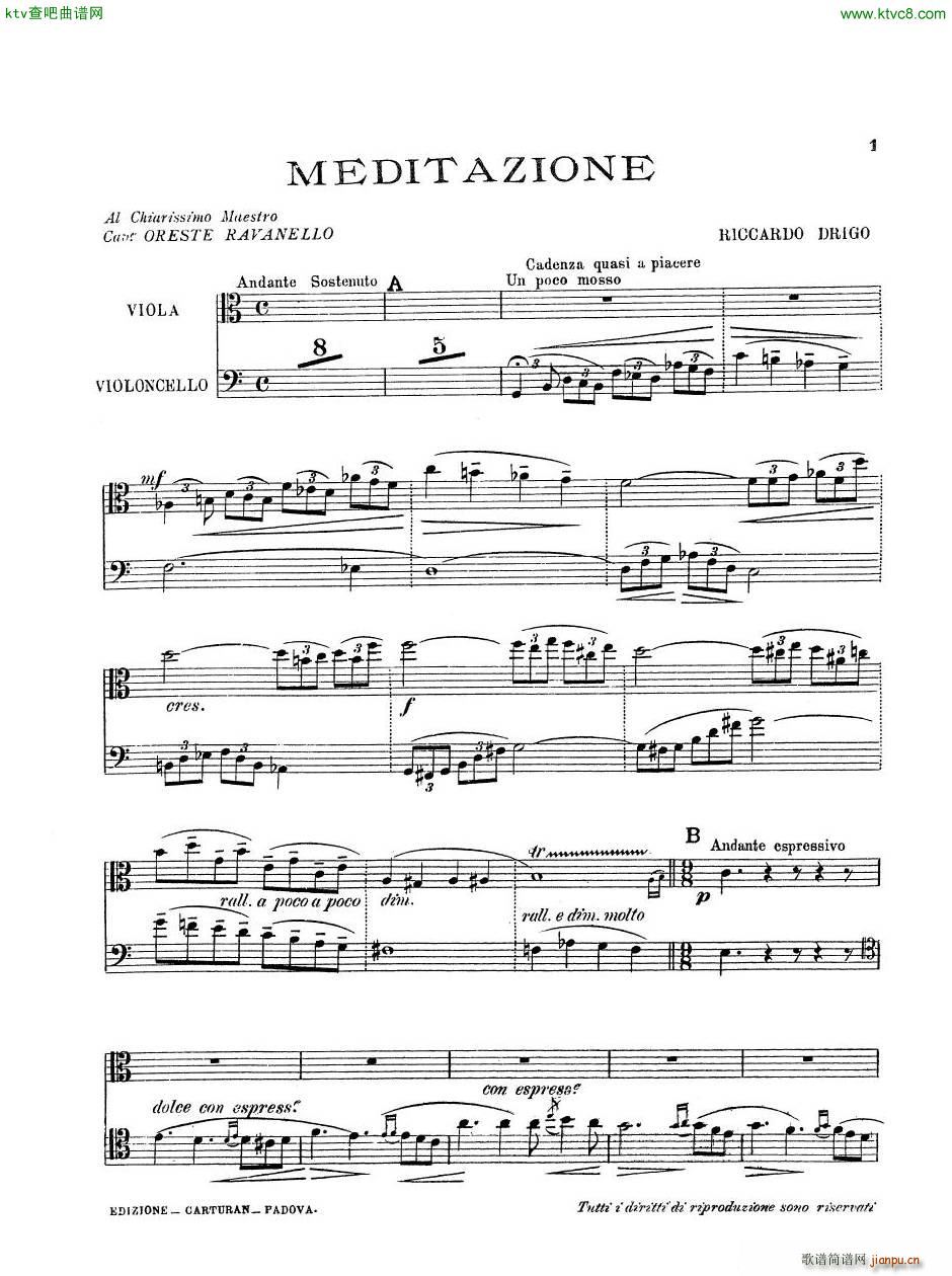 Drigo Meditation Viola Cello Piano(V)8
