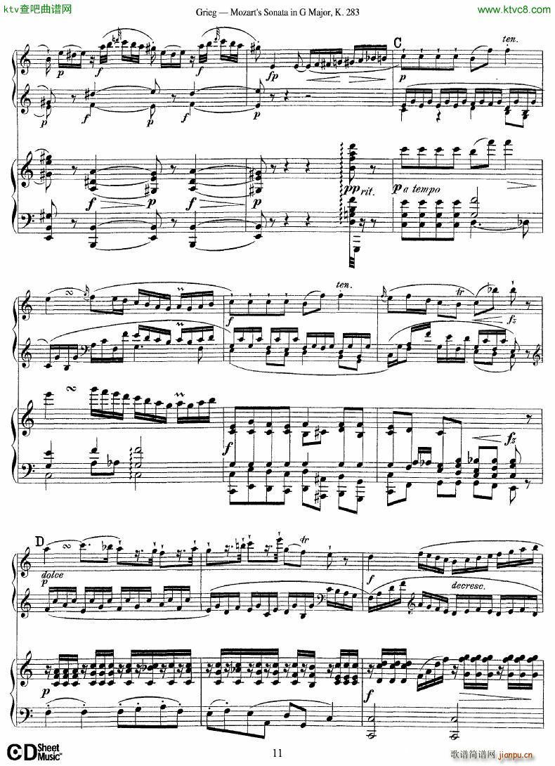 Grieg Sonata K 582 Mozart 2nd Piano Grieg(V)11