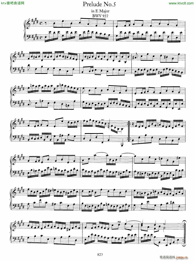 Bach JS BWV 933 938 6 Preludes(V)6