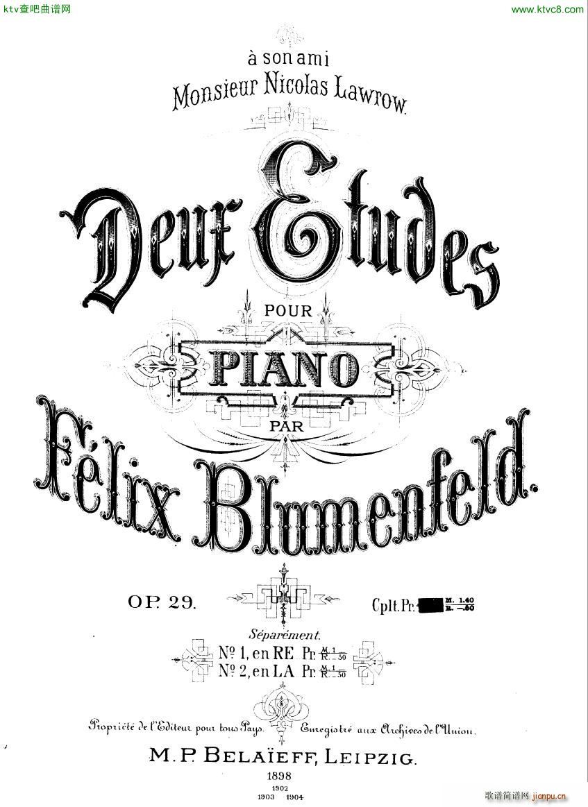 BLUMENFELD Etude op29 no1(V)1