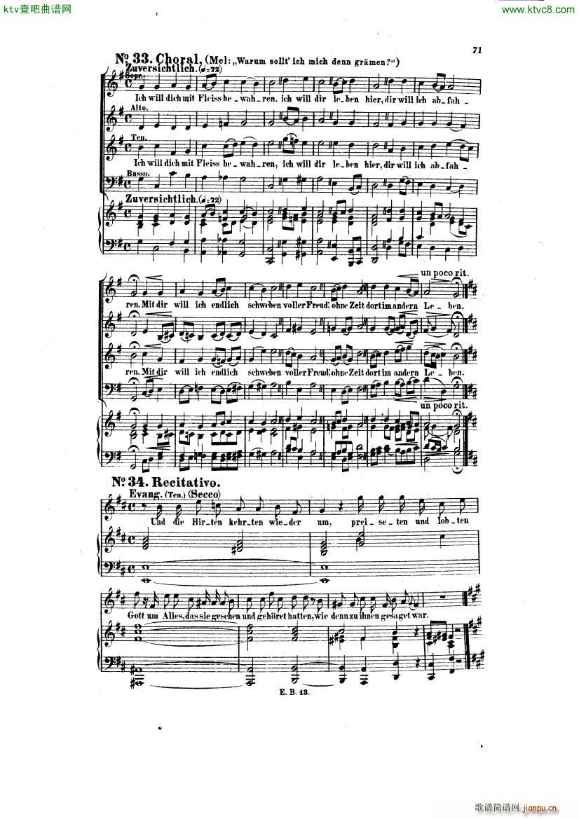 Bach JS BWV 248 Christmas Oratorio No 30 35(V)8