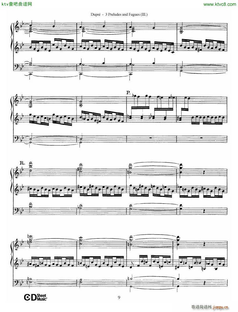 Dupr Prelude Fugue in G minor Op 7 No 3(V)9