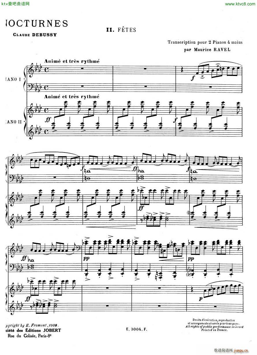 Debussy Ravel 3 Nocturnes 2pno(V)9