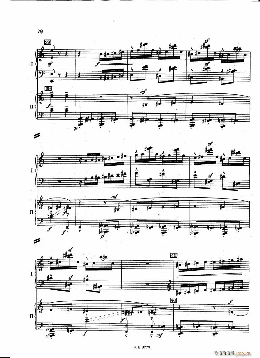 Bartok SZ 83 Piano Concerto 1 2p reduct (V)35