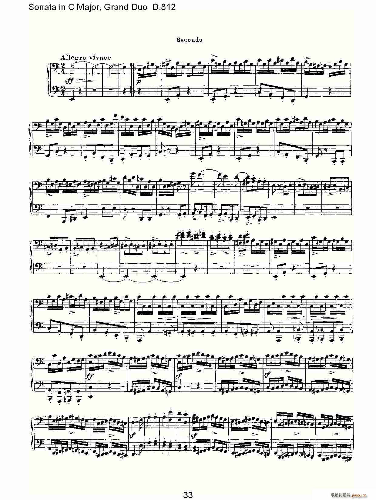 Sonata in C Major, Grand Duo D.812(V)3