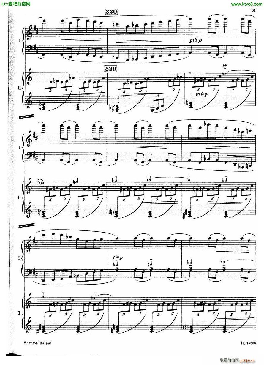 Britten Scottish Ballad op 26 arr for 2 pianos(V)32