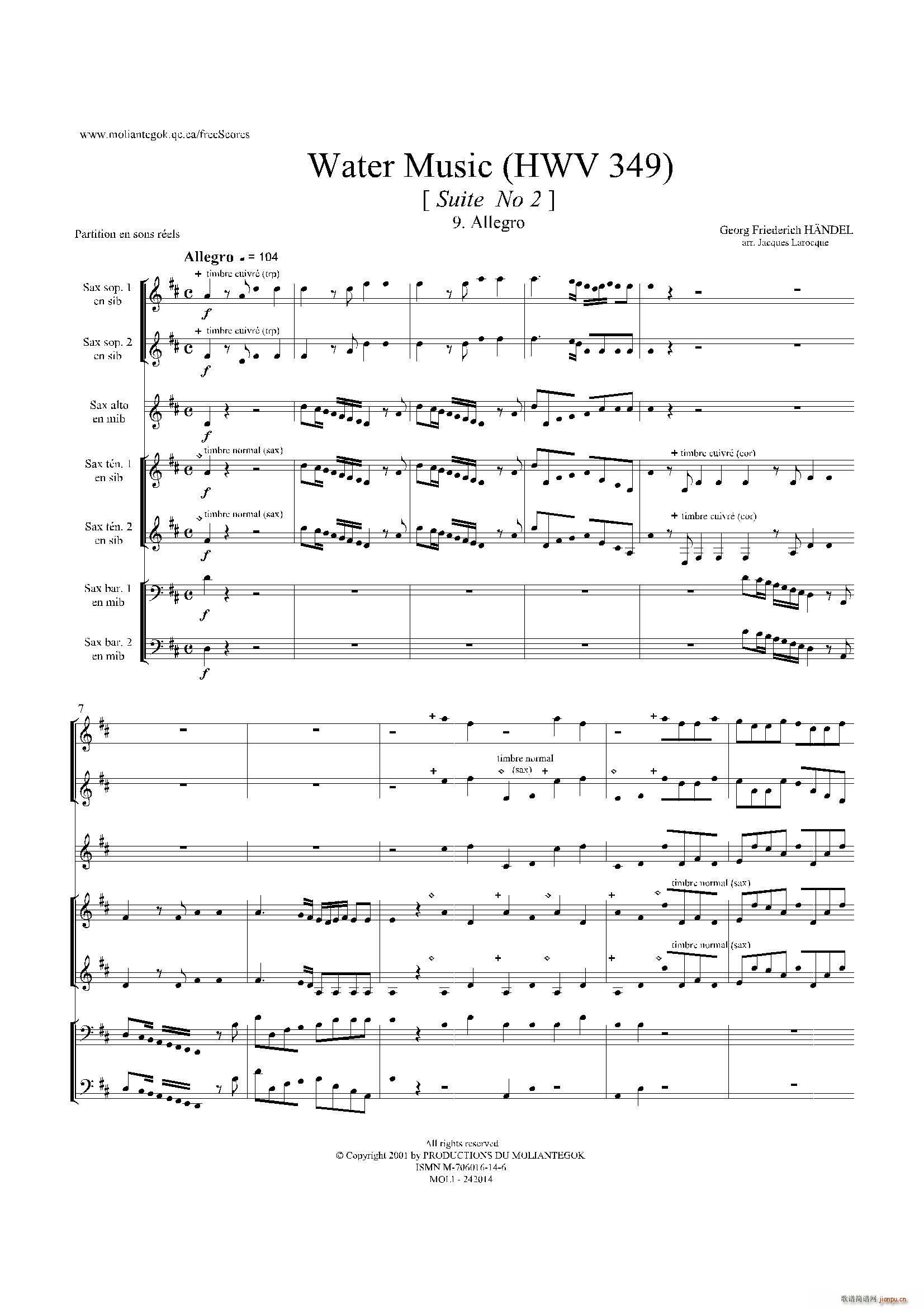 Water Music HWV 349 No 2 _˹(V)1