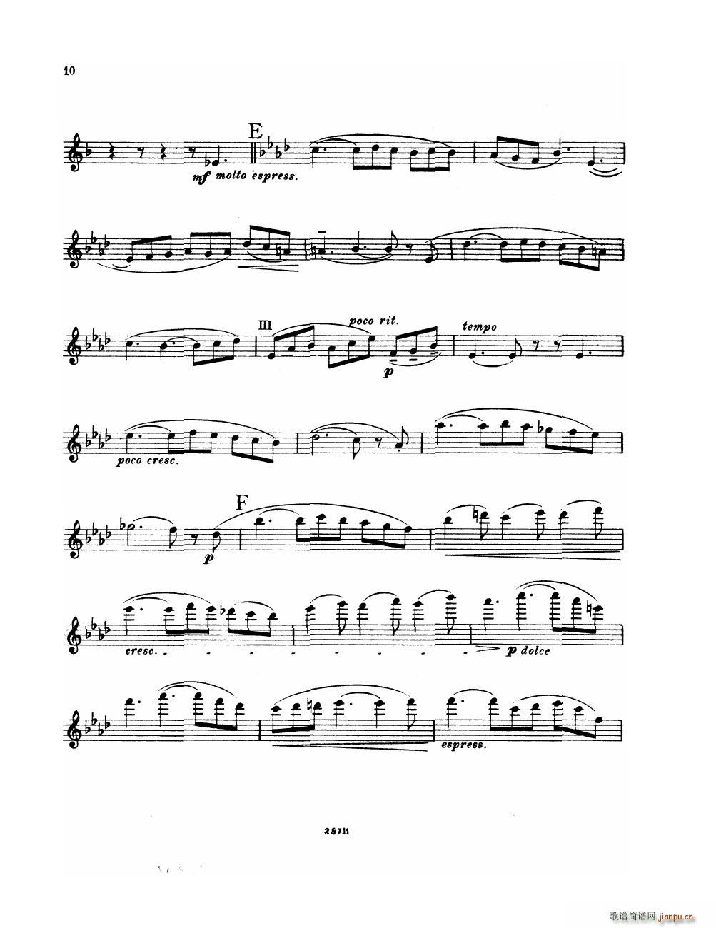 Bowen Suite for violin and piano violin part(V)10