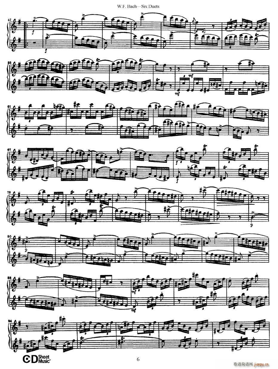 Six Duets 6׶ 1(V)6