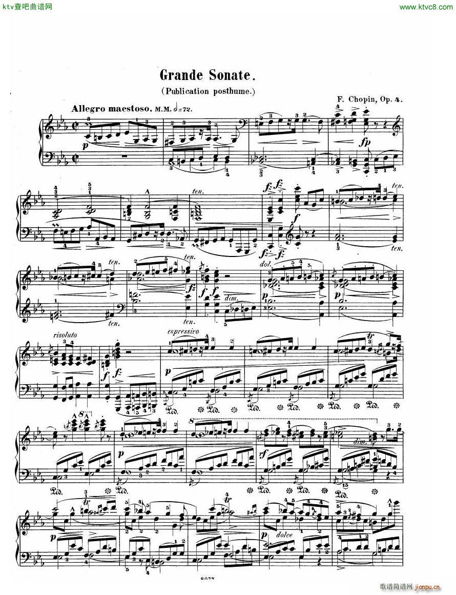Chopin Sonata in C minor op 4(V)1