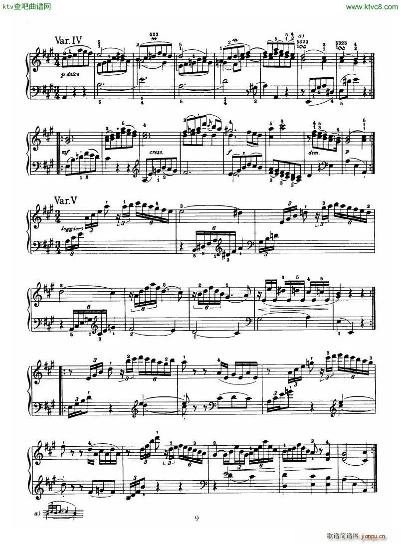 Haydn Piano Sonata No 30 In A(V)9