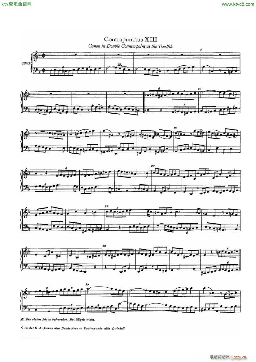 Bach JS BWV 1080 Kunst der Fuge part 2(V)14