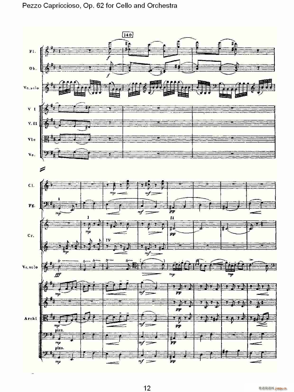 Pezzo Capriccioso, Op.62(V)12