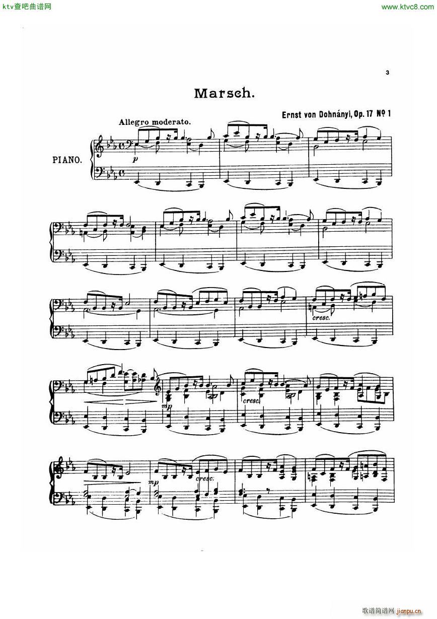 Dohnanyi 17 1 5 Humoresken Marsch(V)1