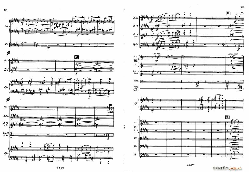 Bartok SZ 83 Piano Concerto No1 Full Score (V)22