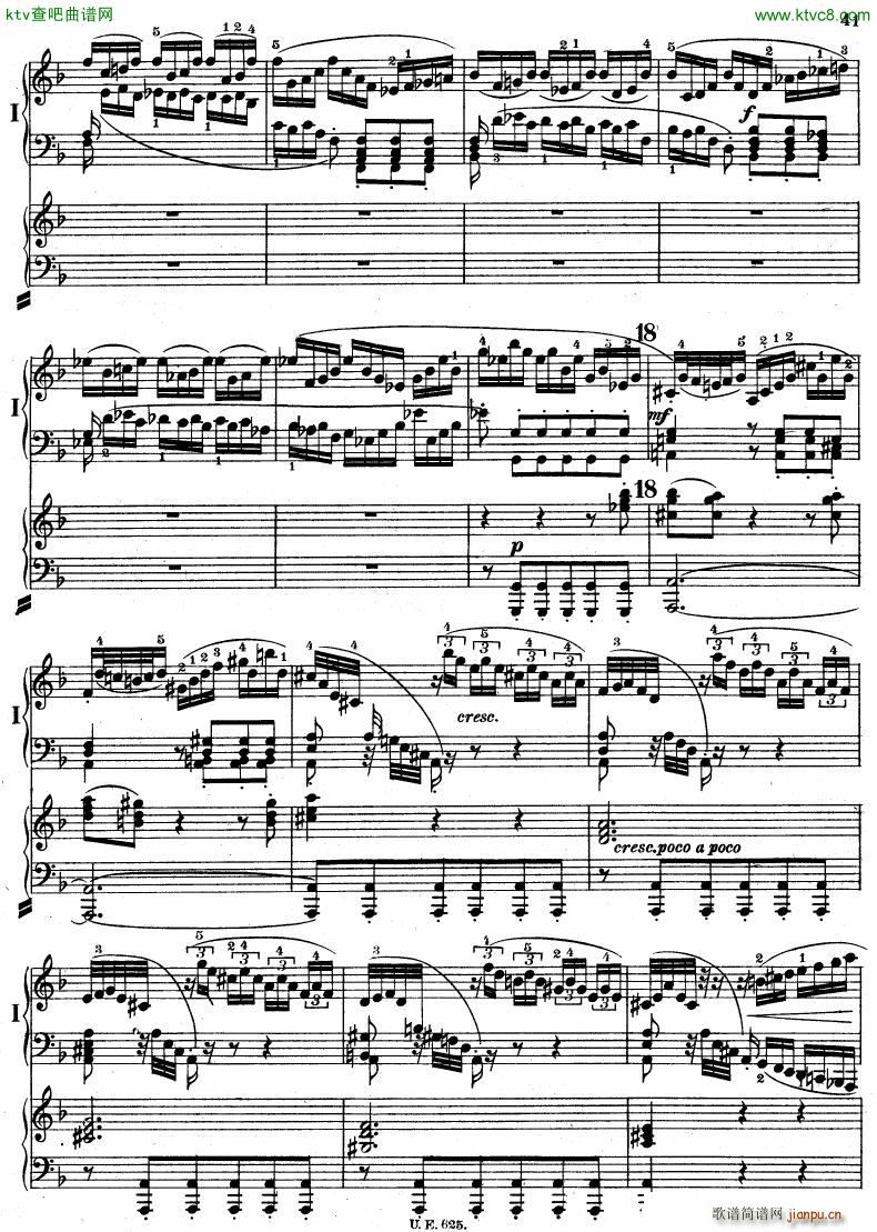 Bach JS BWV 1052 Keyboard Concerto in d ed R ntgen(V)42