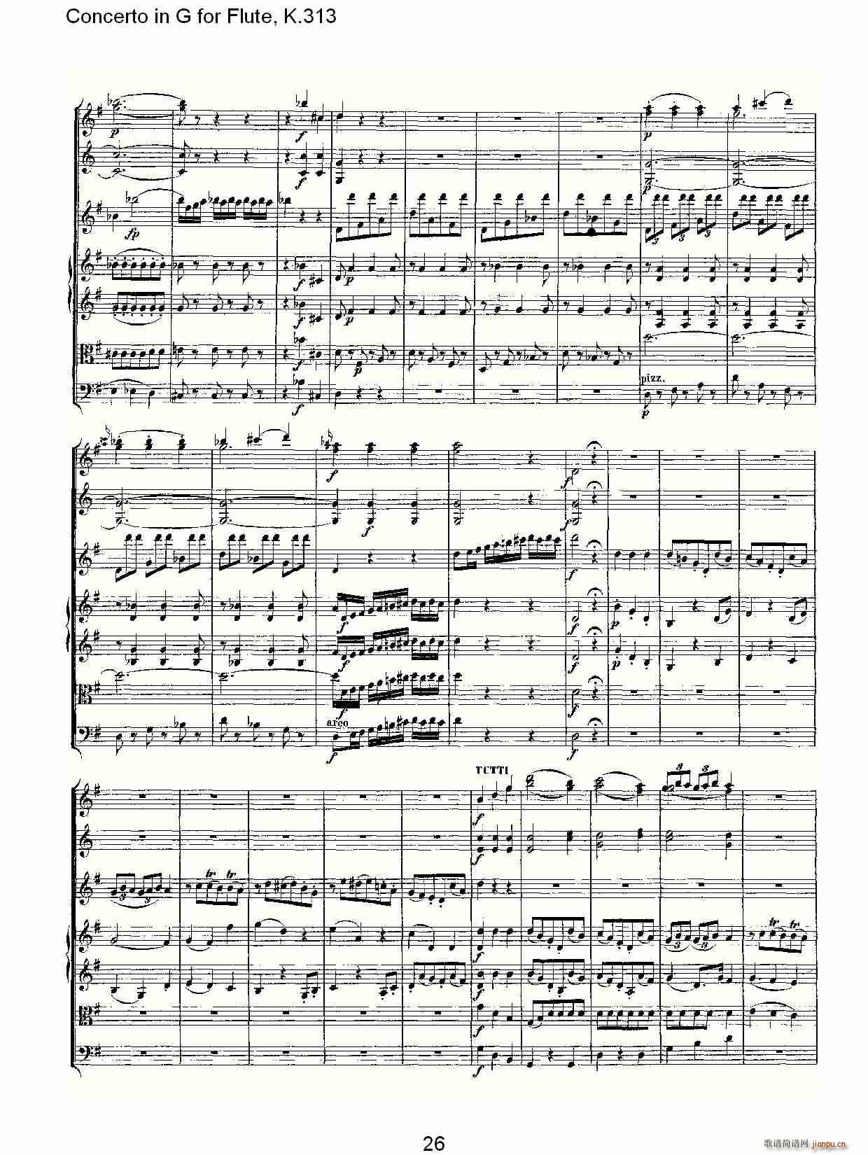 Concerto in G for Flute, K.313(ѺV)27