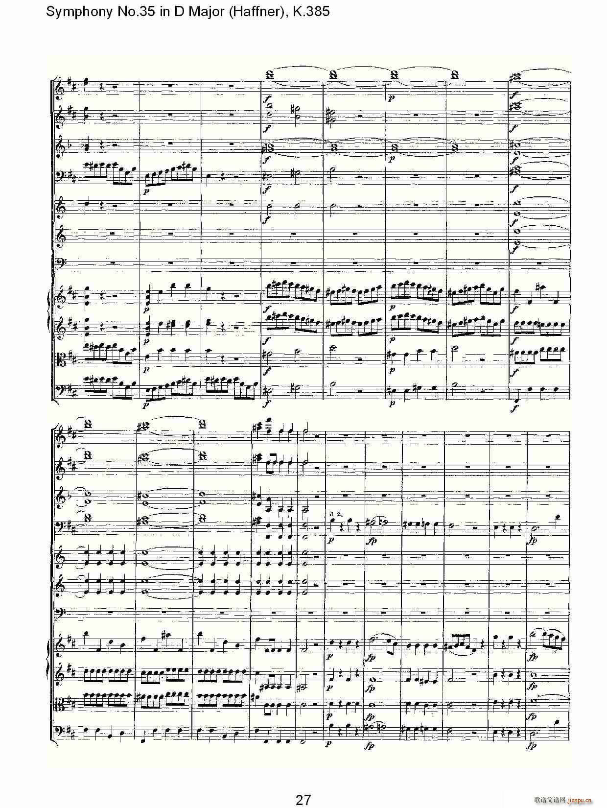 Symphony No.35 in D Major, K.385(ʮּ)27
