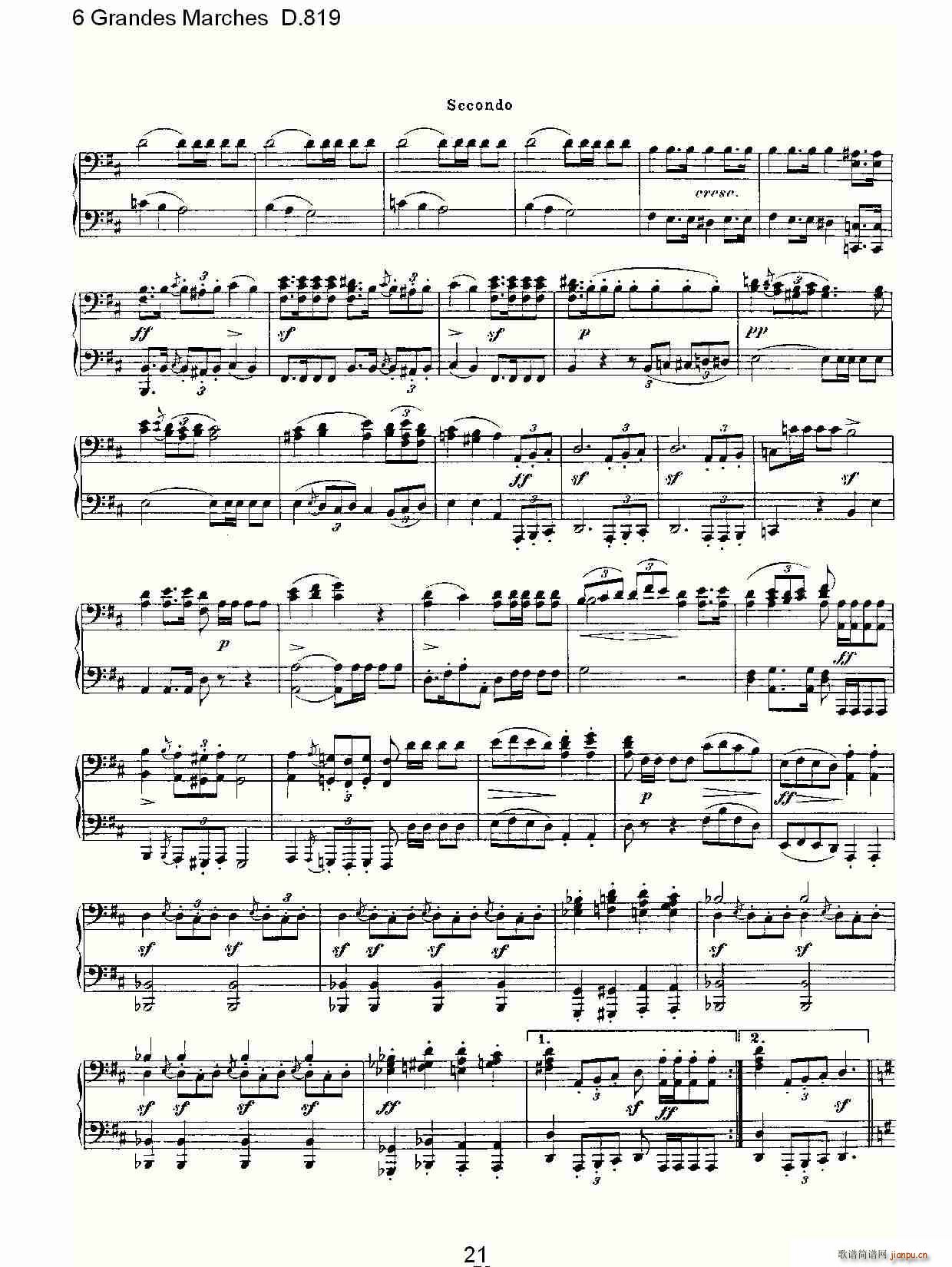 6 Grandes Marches D.819(ʮּ)21
