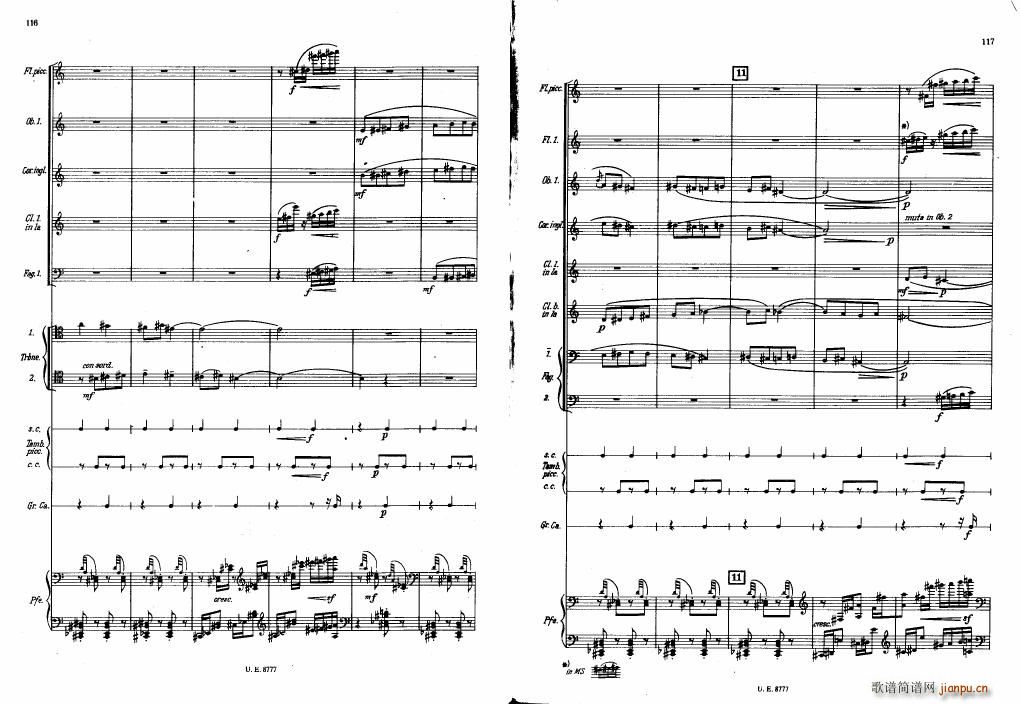 Bartok SZ 83 Piano Concerto No1 Full Score (V)18