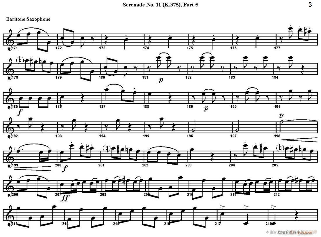 SERENADE No 11 in Eb K 375 Part 5  ϵ_˹(V)3