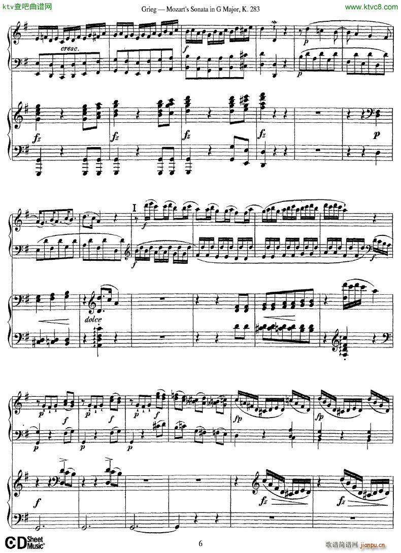 Grieg Sonata K 582 Mozart 2nd Piano Grieg(V)6