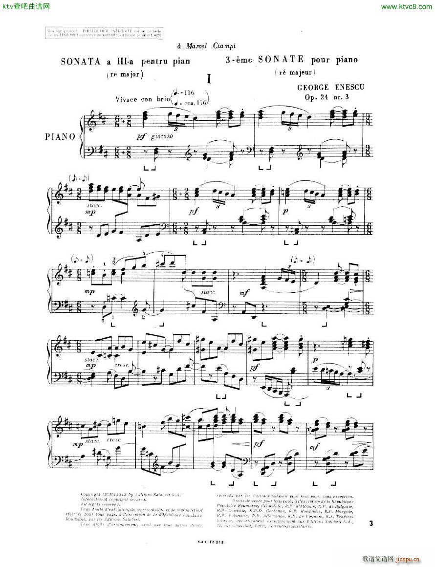 Enescu op 24 No 3 Piano sonata No 3(V)3