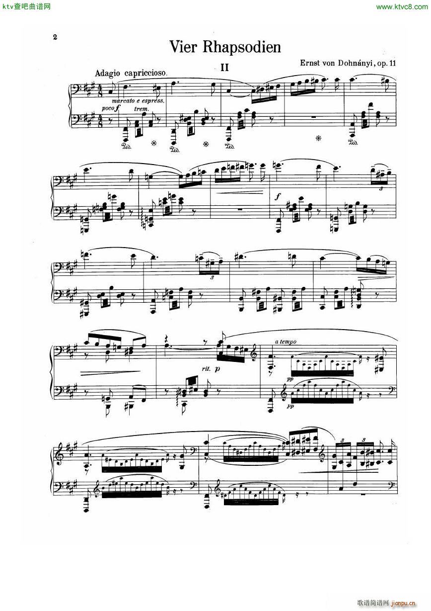 Dohnnyi op 11 Four Rhapsodies(V)18