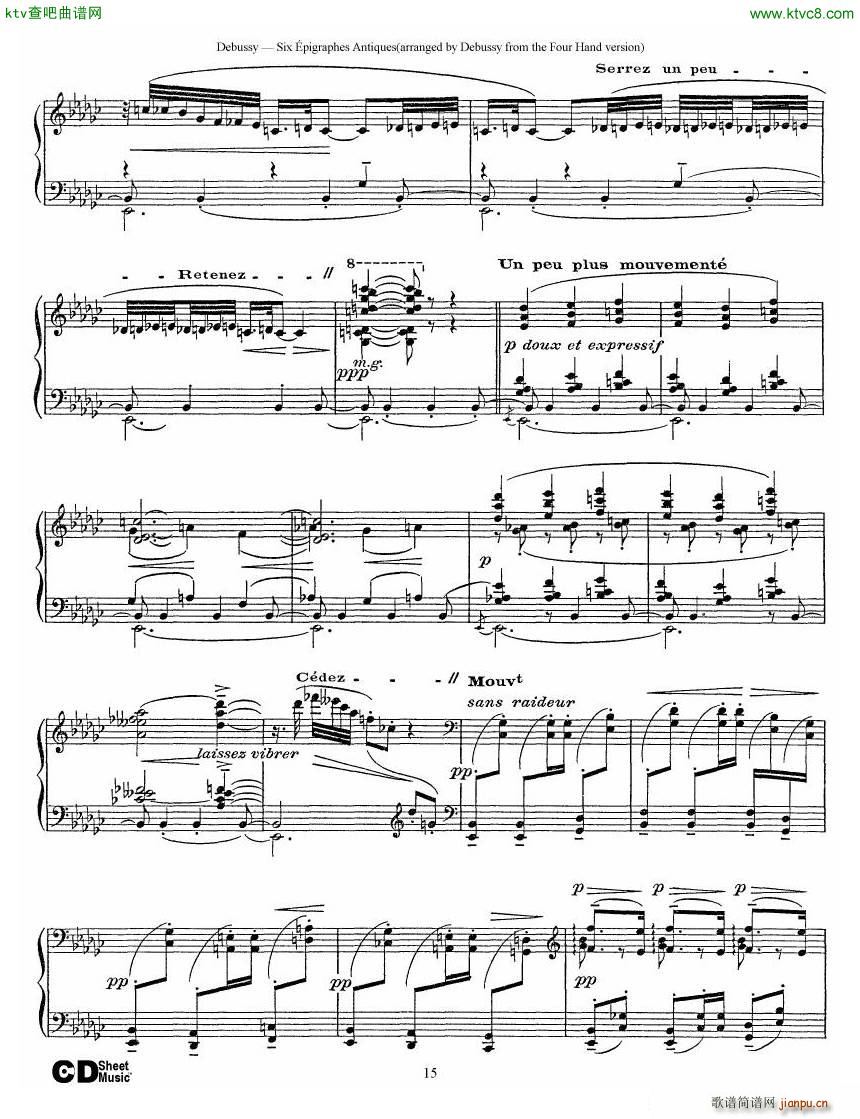 Debussy Sex pigraphes Antique 1 Piano(V)15