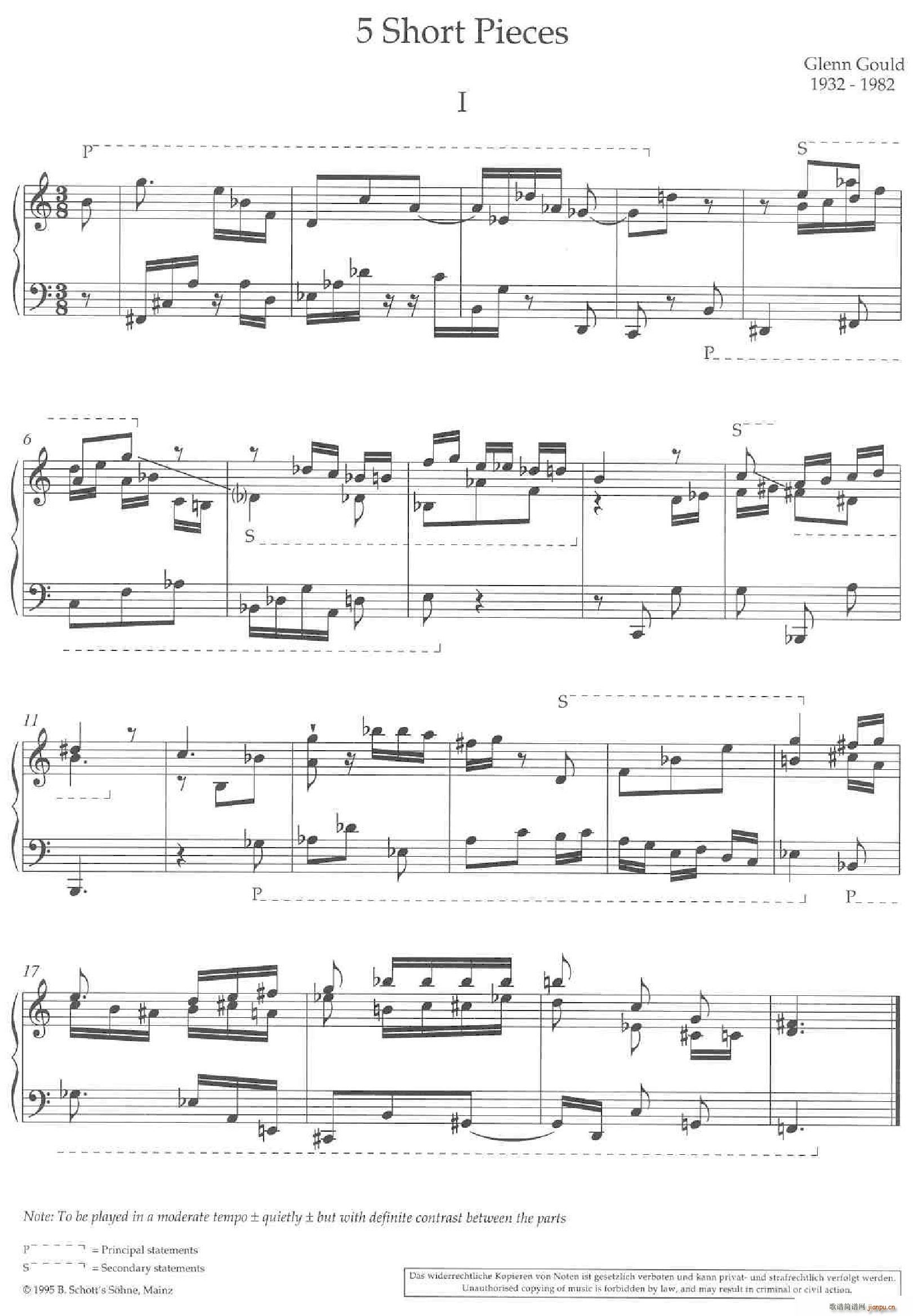 Glenn Gould 5 Short Pieces(V)1