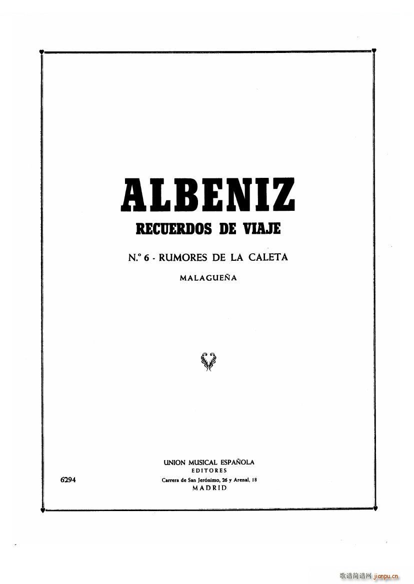 Albeniz op 71 no 6 op 71 no 6(ʮּ)1